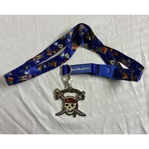 Walt Disney World Pirates of the Caribbean Medallion Metal & WDW 2011 Lanyard